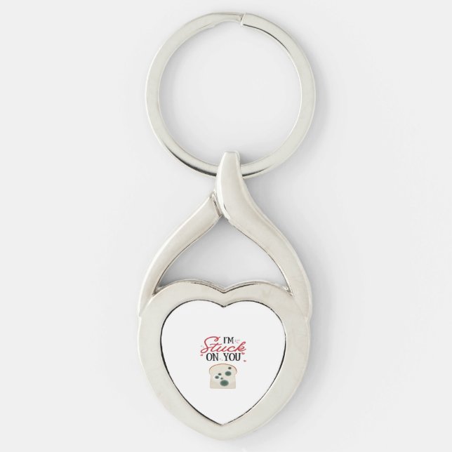 Im Stuck On You Clean Romantic Style  Key Ring (Front)