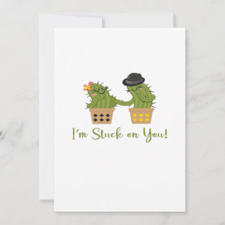 Im Stuck On You Funny Valentine Playful Design Holiday Card