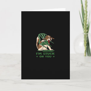 Im Stuck On You Funny Valentines Day Playful Desig Card