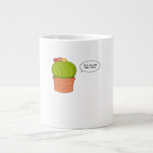 Im Stuck On You Happy Cactus Playful Design  Large Coffee Mug
