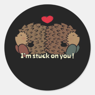 Im Stuck On You Timeless Romantic Design  Classic Round Sticker