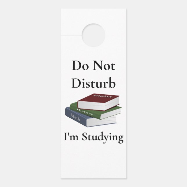I'm Studying Door Hanger (Front)