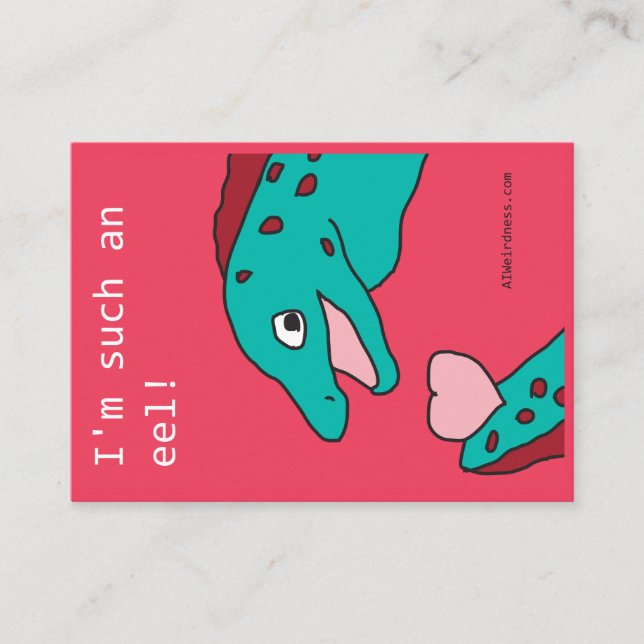 I'm such an eel! - AI Valentine Enclosure Card (Front)
