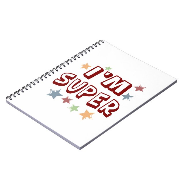 Im Super with Stars Spiral Notebook (Left Side)