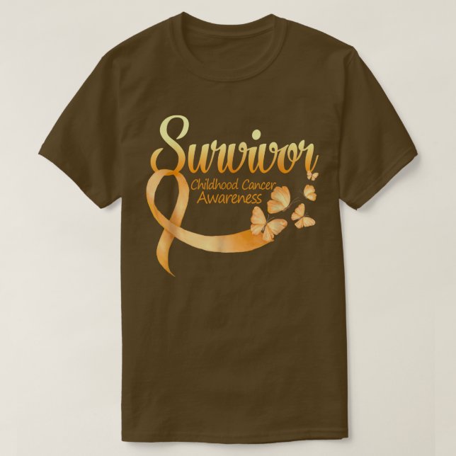 I'm Survivor Butterfly Childhood Cancer Awareness2 T-Shirt (Design Front)