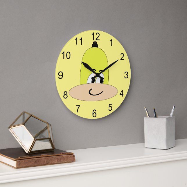 I'm Sveety, Unique Comic, Funny Face Cartoon Large Clock (Office)