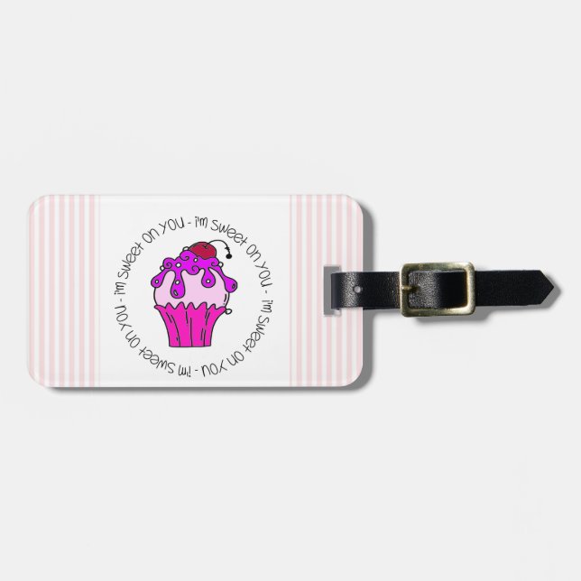 I'm Sweet on You Valentine Luggage Tag (Front Horizontal)