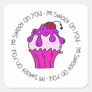 I'm Sweet on You Valentine Square Sticker