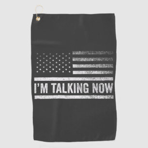 I'm Talking Now Trump Harris Presidential Debate Golf Towel
