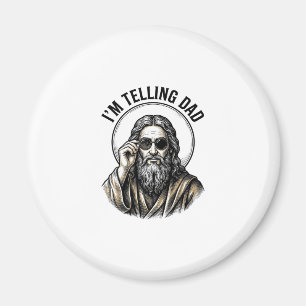 I'm Telling Dad Vintage Engraving Funny Shirt Magnet