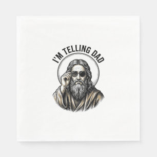 I'm Telling Dad Vintage Engraving Funny Shirt Napkin