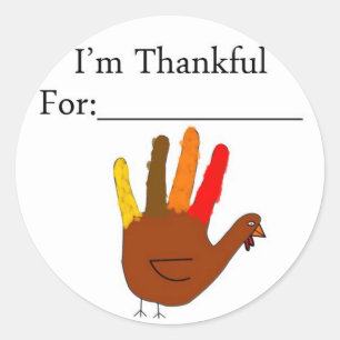 I'm Thankful For Classic Round Sticker