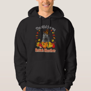 I'm Thankful For My British Shorthair Cat Thanksgi Hoodie