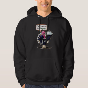 I'm Thankful For Vegans Thanksgiving Turkey Men Wo Hoodie