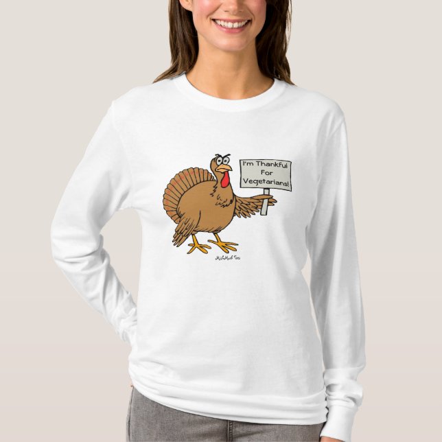 I'm Thankful For Vegetarians T-Shirt (Front)