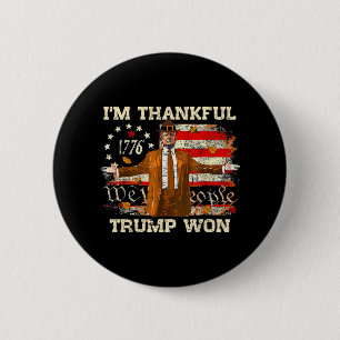 I'm Thankful Trump Won Thanksgiving Turkey Fall Me 6 Cm Round Badge