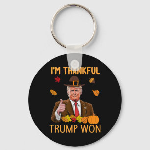 I'm Thankful Trump Won Thanksgiving Turkey Fall Me Key Ring