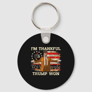 I'm Thankful Trump Won Thanksgiving Turkey Trump 2 Key Ring