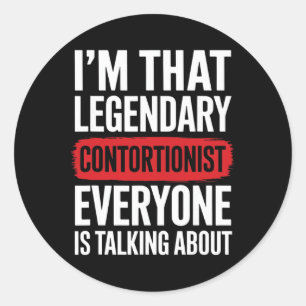 Im That Legandary Contortionist Yoga Classic Round Sticker