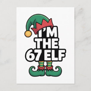 Im The 67 Elf Six Seven Elf Meme Christmas  Holiday Postcard