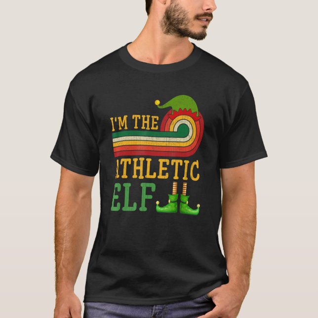 I'm The Athletic Elf Matching Group Christmas Part T-Shirt (Front)