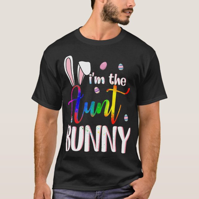 I'm The Aunt Gay Lgbt Bunny Matching Family Easter T-Shirt (Front)