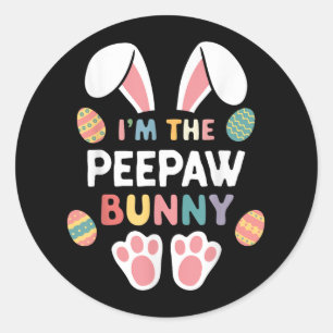 Im The Aw Bunny Easter Matching Family Pee-paw  Classic Round Sticker
