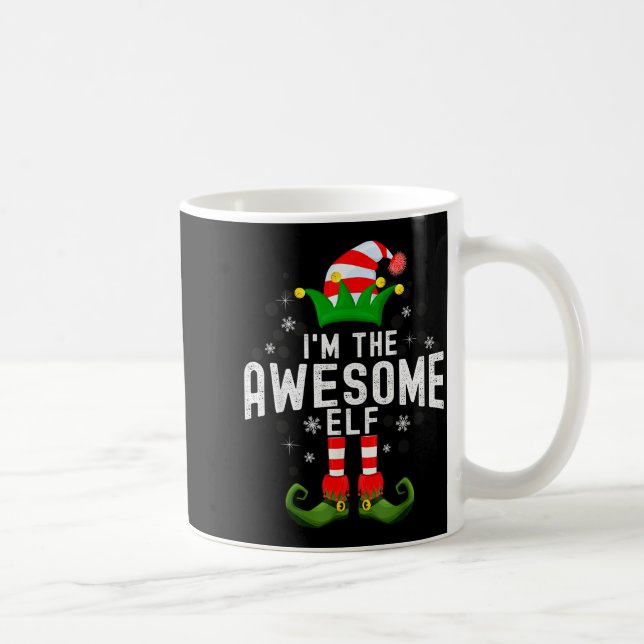 I'm The Awesome Elf Christmas Family Pjs Costume  Coffee Mug (Right)