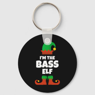 I'm The B Elf Family Pajama Christmas Player Bist  Key Ring