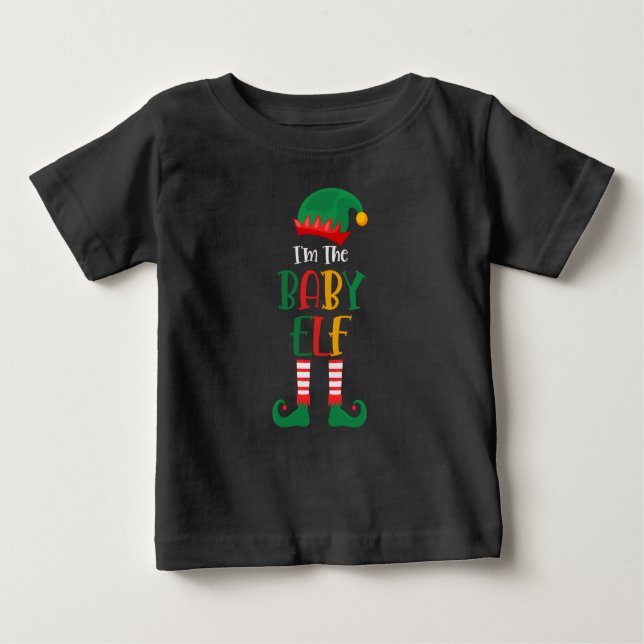 Im The Baby Elf Matching Christmas Baby T-Shirt (Front)