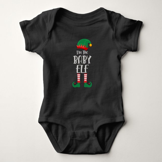 Im The Baby Elf Matching Christmas Bodysuit (Front)