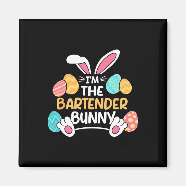 Im The Bartender Bunny Bartending Easter Mixologis Magnet (Front)
