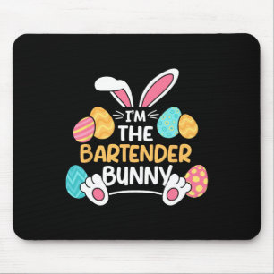 Im The Bartender Bunny Bartending Easter Mixologis Mouse Pad