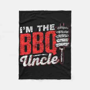 I'm The Bbq Uncle Meat Barbecue Grill Grilling Bbq Fleece Blanket