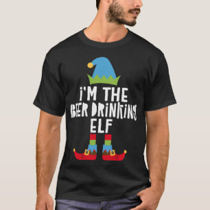 I'm The Beer Drinking Elf Matching Christmas Costu T-Shirt