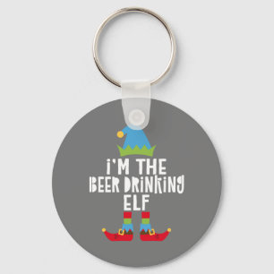 I'm The Beer Drinking Elf  Matching Christmas Key Ring
