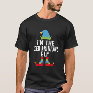 I'M The Beer Drinking Elf T-Shirt Matching Christm