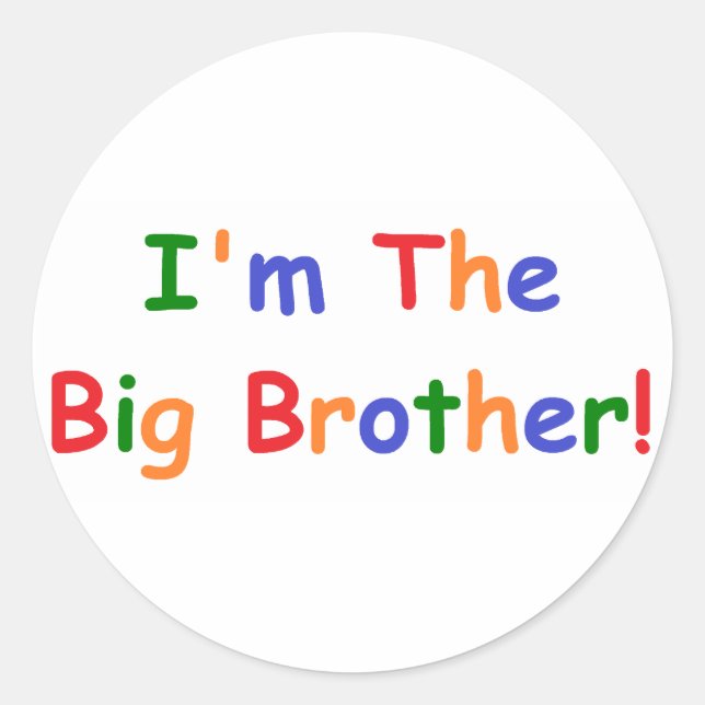 I'm the Big Brother Classic Round Sticker (Front)