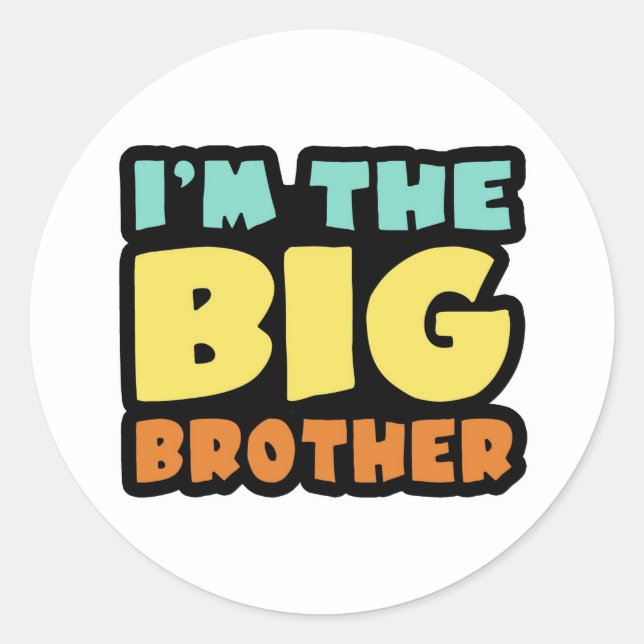 I'm The Big Brother Classic Round Sticker (Front)