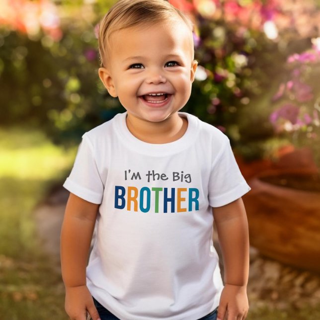 I'm the Big Brother Modern Colourful Boy's Toddler T-Shirt (Creator Uploaded)
