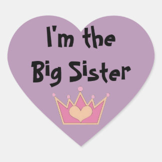 I'm the Big Sister Heart Sticker