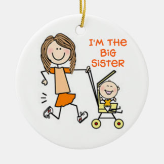 I'm the Big Sister Stick Figure Ceramic Tree Decoration