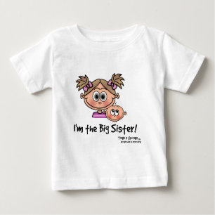 I'm the big sister with baby personalised shirt! baby T-Shirt