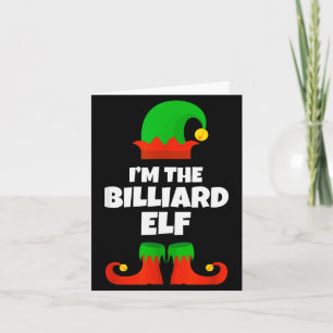 I'm The Billiard Elf Family Pajama Christmas Funny Card