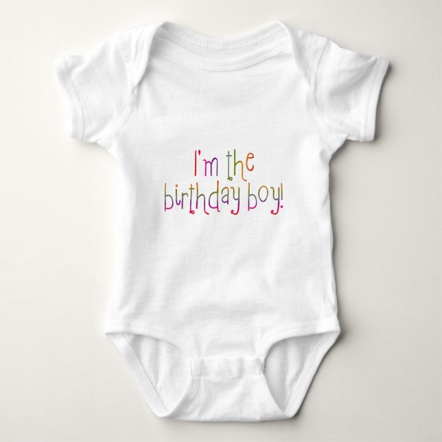 I'm the birthday boy baby bodysuit (Front)