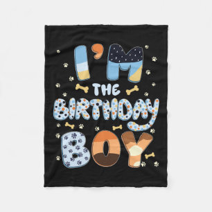 Im The Birthday Boy Dog Family Party Decorations  Fleece Blanket