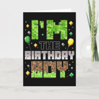 I'm The Birthday Boy Party Gamer Pixel Boy Kid Bir