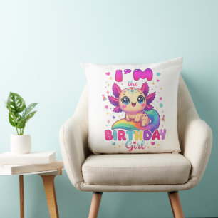 I'm The Birthday Girl Axolotl Cushion