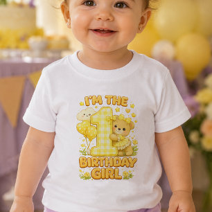 I'm the Birthday Girl Baby T-Shirt Yellow Theme