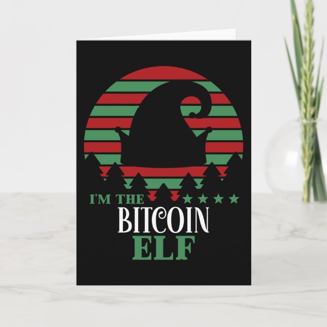 Im The Bitcoin Elf Matching Christmas Card (Front)